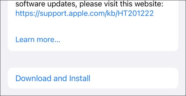 Laden Sie das iOS-Update herunter und installieren Sie es