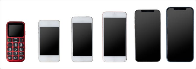 Comparación de generaciones de teléfonos móviles