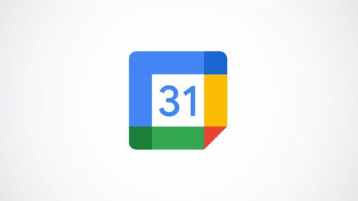 Logotipo de Google Calendar sobre un fondo gris.