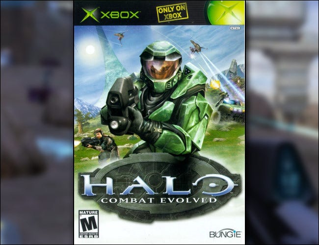 La portada de Halo: Combat Evolved para Xbox.