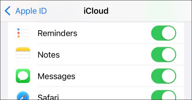 Habilitar la sincronización de Apple Notes en iCloud