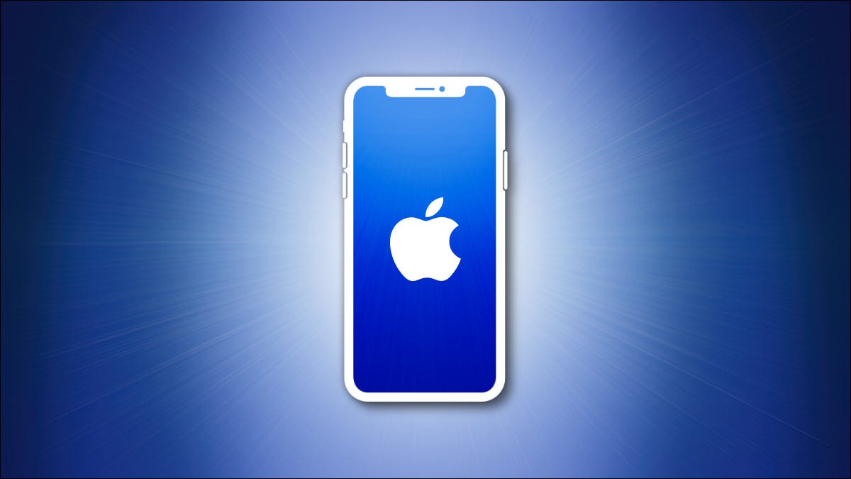 Contorno de iPhone con pantalla azul sobre fondo azul