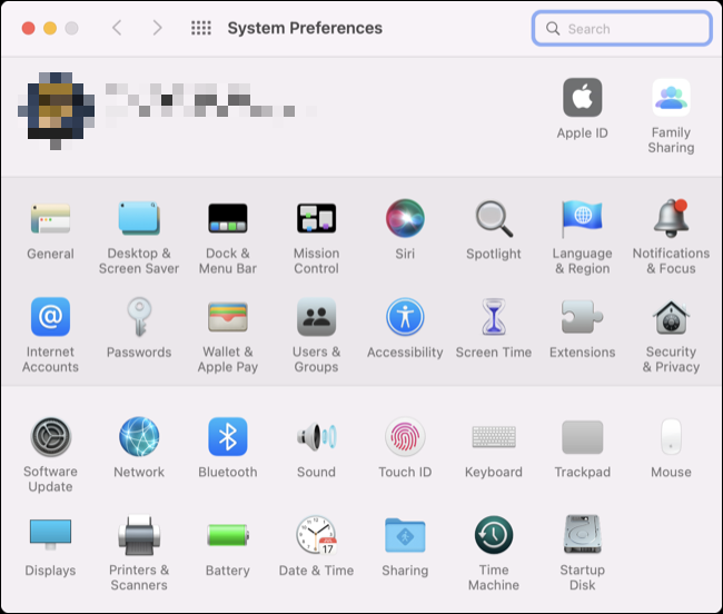 Preferencias del sistema macOS Monterey