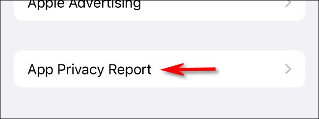 Toca "Informe de privacidad de la aplicación"