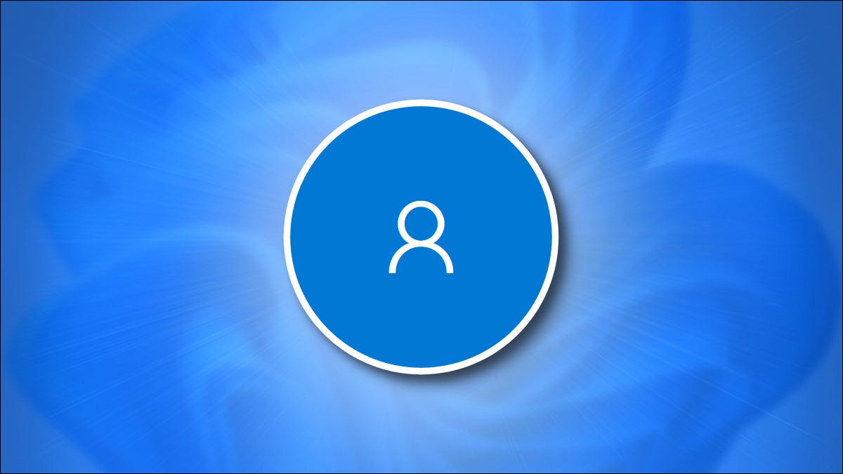 El símbolo de la cuenta de Microsoft sobre un fondo azul