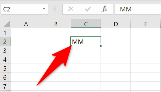 Seleccione una celda en Excel.