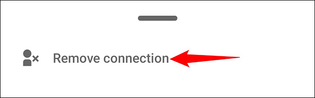 Seleccione "Eliminar conexión" en el menú.