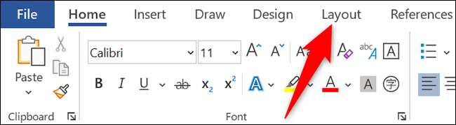 Haz clic en la pestaña "Diseño" en Word.