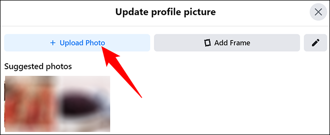 Elija una imagen en la ventana "Actualizar imagen de perfil".