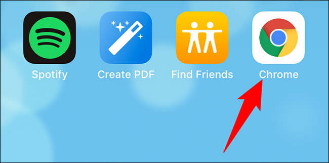 Toca Chrome en el iPhone.