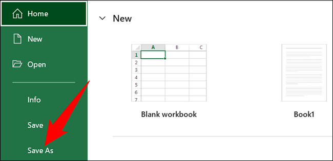 Haga clic en "Guardar como" en la barra lateral izquierda.