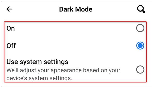Haz que la aplicación de Facebook use el modo oscuro en Android.