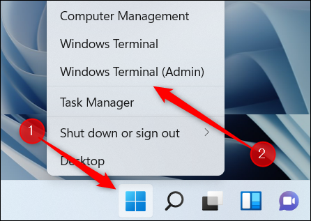 Abra la Terminal de Windows (Administrador).