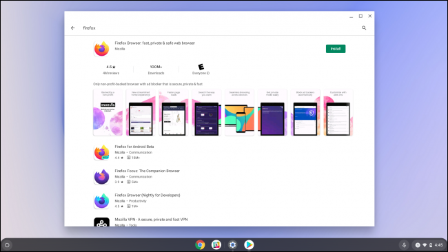 Google Play Store en Chrome OS.