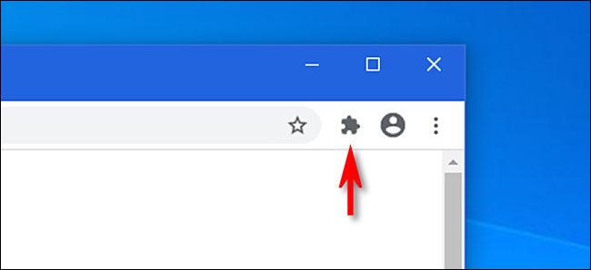 En Google Chrome, haz clic en el botón de extensiones, que parece una pieza de rompecabezas.