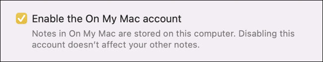 Almacene Apple Notes en una Mac (no en iCloud)