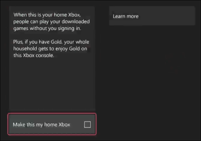 Establecer Xbox como consola "Inicio"