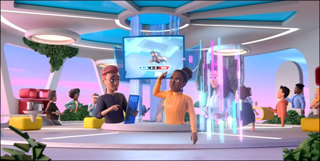 Una imagen de un video promocional de Meta Horizons VR.