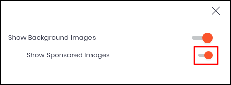 Desactiva la opción "Mostrar imágenes patrocinadas".