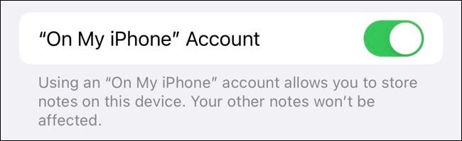 Almacene Apple Notes en un iPhone (no en iCloud)