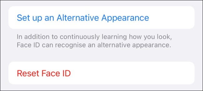 Restablecer Face ID en iPhone