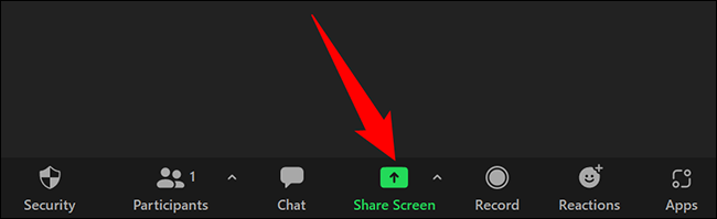 Haz clic en "Compartir pantalla" en la parte inferior.
