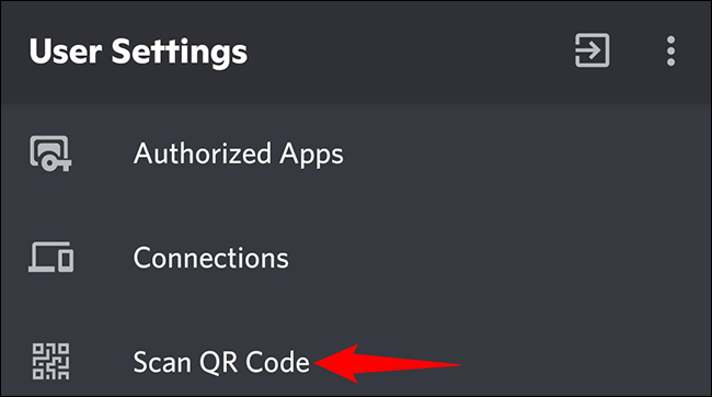 Elija la opción "Escanear código QR".