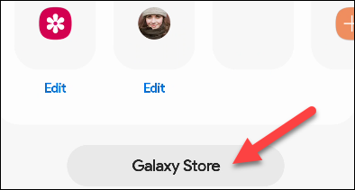 Vaya a la "Galaxy Store" para obtener más paneles.