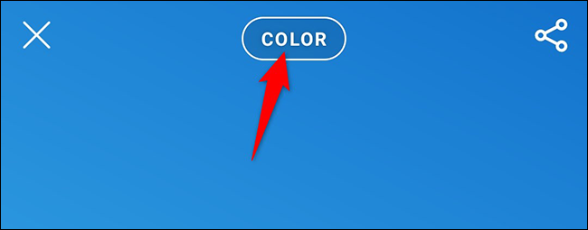 Seleccione "Color" en la parte superior.