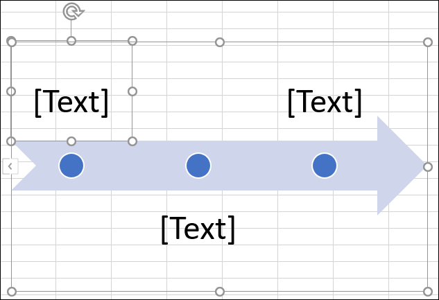 Línea de tiempo básica insertada en Excel
