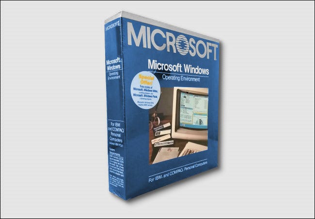 Una copia en caja de Windows 1.0