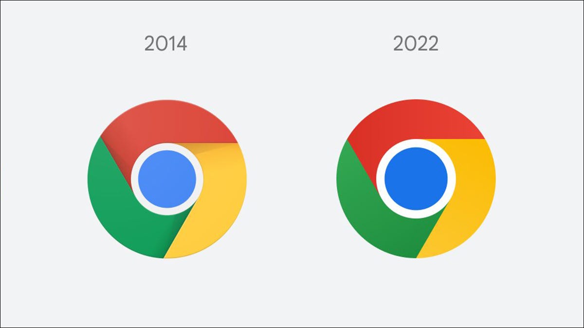 Logotipos de Google Chrome uno al lado del otro