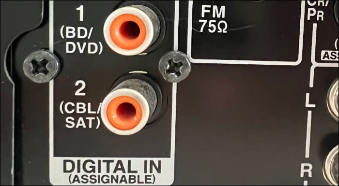 Conexiones de audio digital coaxial