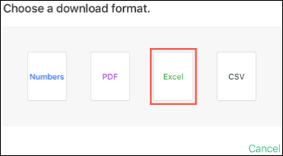 Descargar como Excel