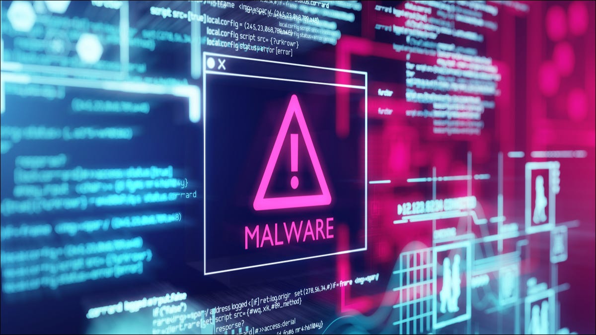 Imagen de advertencia de malware