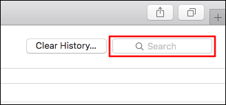 Comience a escribir la consulta que desea eliminar en la barra de búsqueda del historial de Safari.