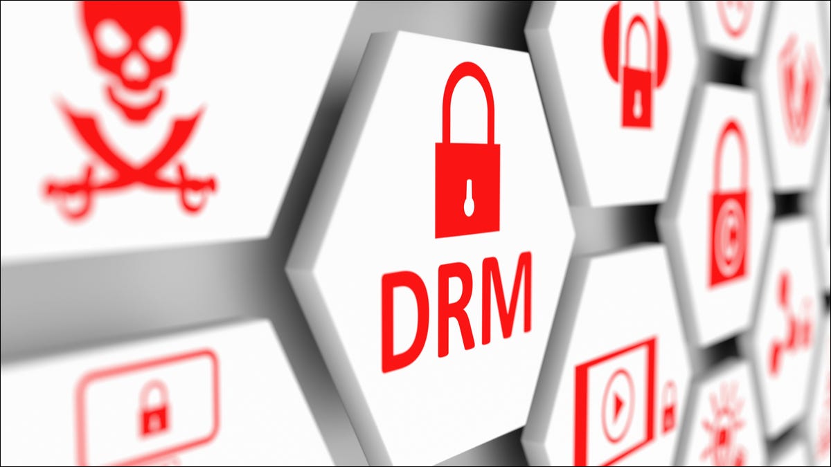 Un logotipo "DRM".