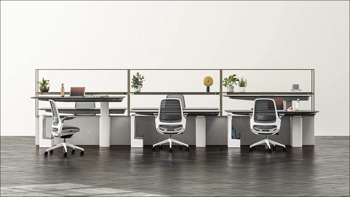 Steelcase chairs with office cubicles