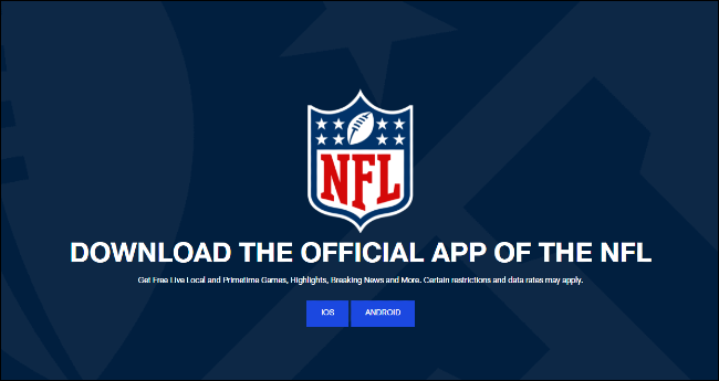 Super Bowl LV en la aplicación NFL