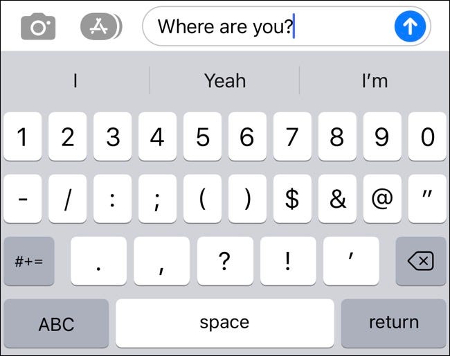 Escribir un "¿Dónde estás?"  texto en iMessage
