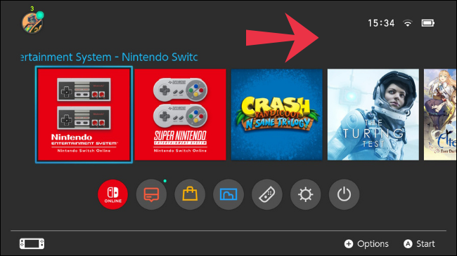 Desde el menú Switch Home, desplácese hacia la derecha hasta Todo el software