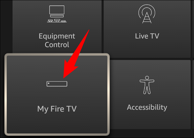 Elija "Mi Fire TV" en "Configuración".