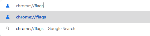 escribe "chrome://flags" en la barra de búsqueda de Chrome