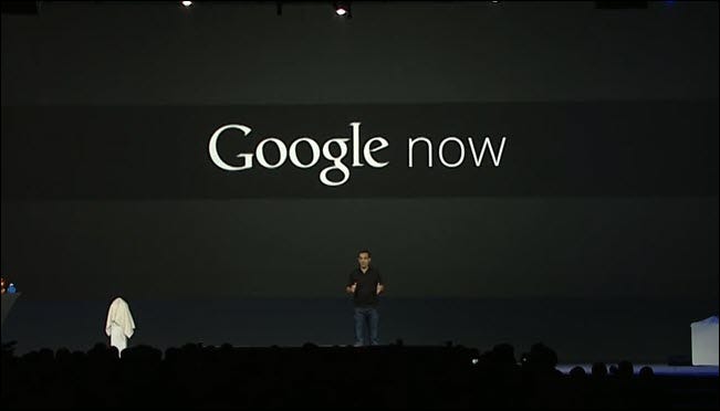 Demostración de escenario de Google Now.