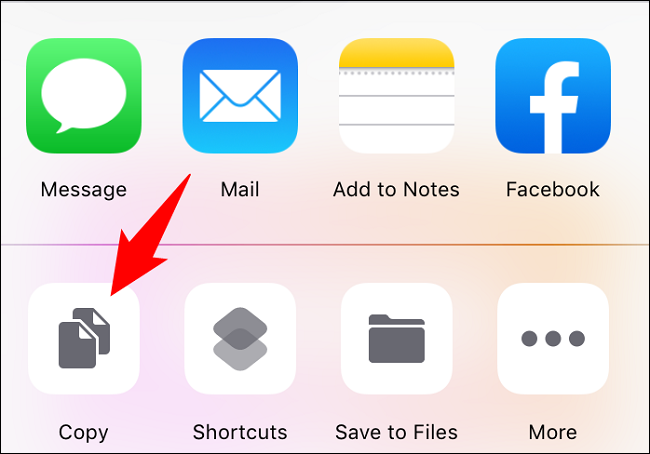 Toca "Copiar" en la esquina inferior izquierda.