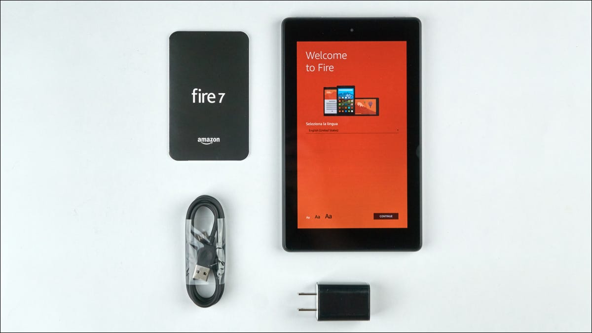 Tableta Amazon Fire.
