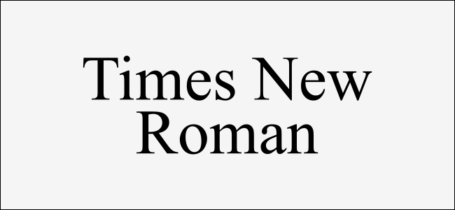Times New Roman