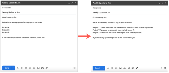 Usar una plantilla en Gmail