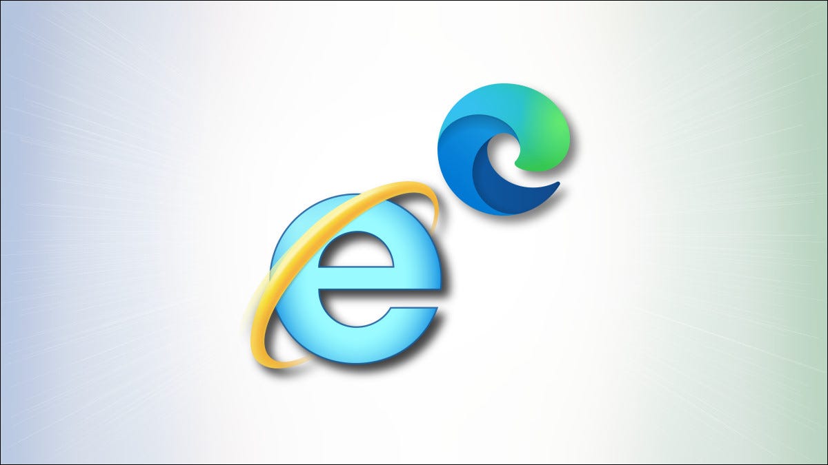 Un logotipo de Internet Explorer y un logotipo de Microsoft Edge