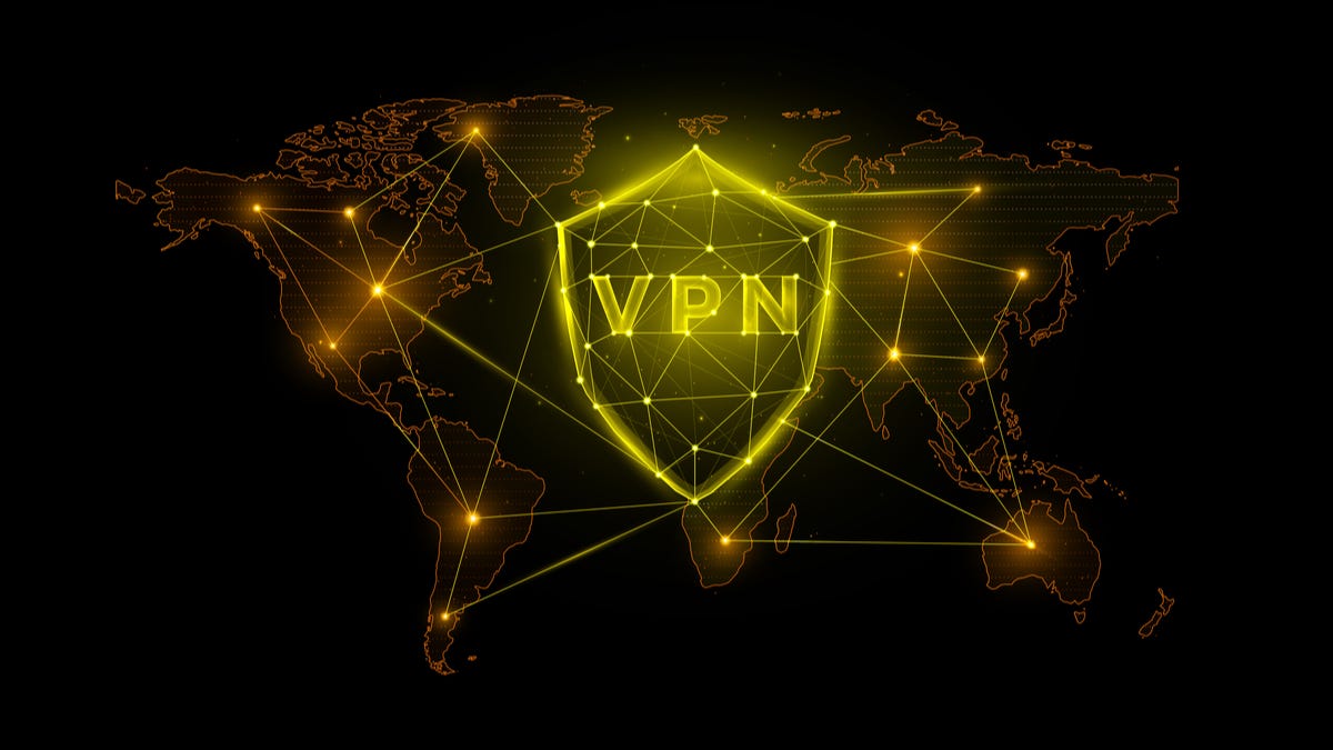 Conexiones VPN simbolizadas en un mapa mundial.